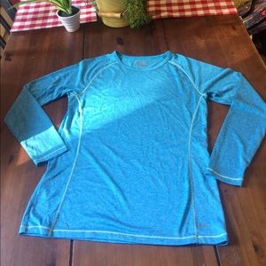 Layer 8 performance top size L blue workout top